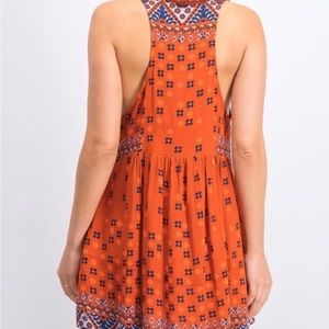 Free People Charlotte Printed Top Rust Combo, Large OB938693, Long Top, Swim Cov